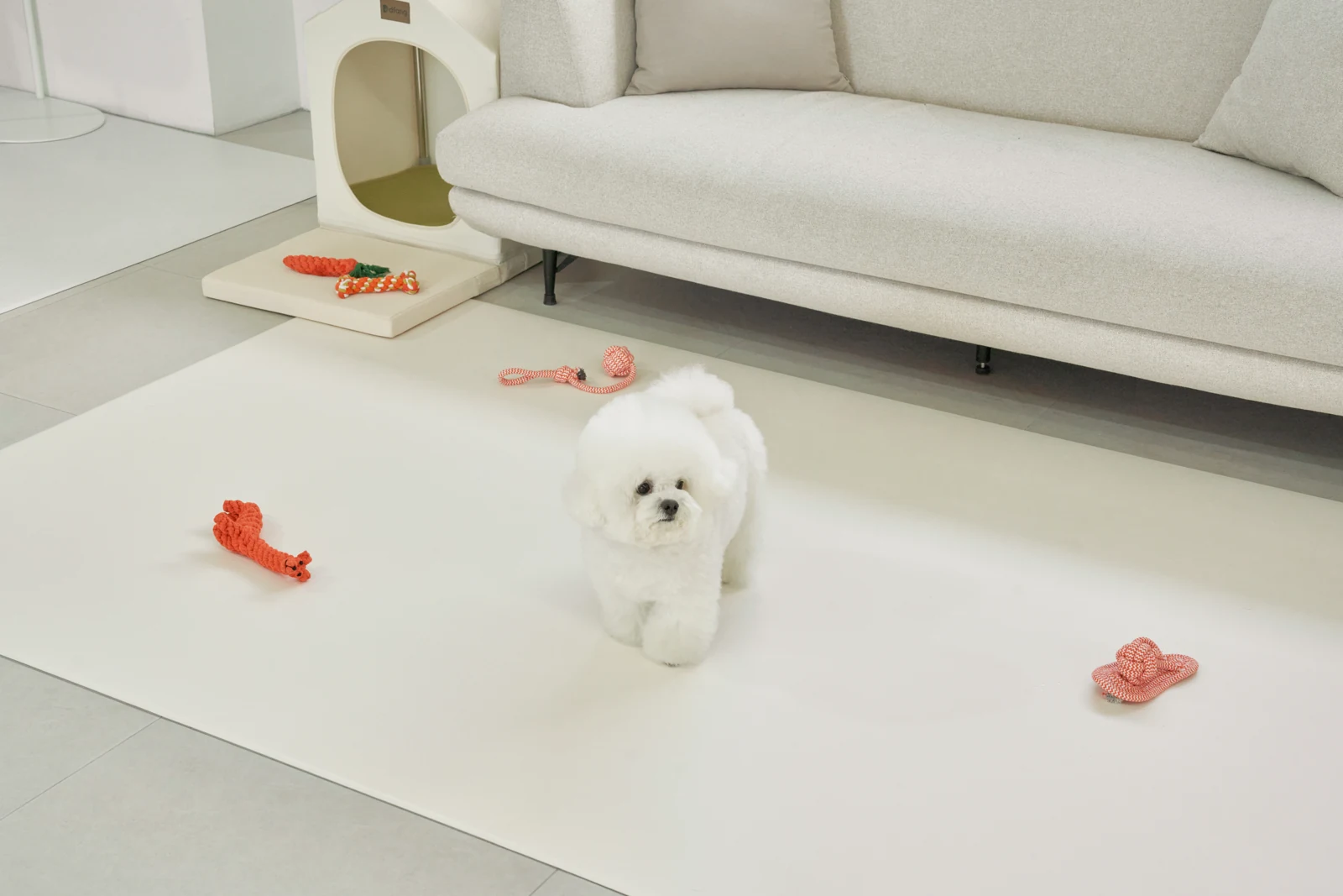 Pet Play Mat Cream การใช้งานจริง